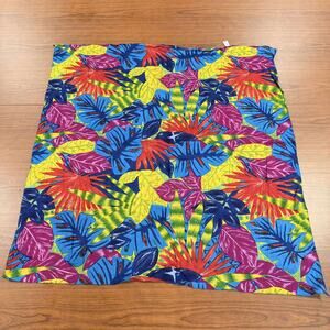 Vintage L.L.Bean 100% Cotton Tropical Floral Square Handkerchief Scarf Bandana